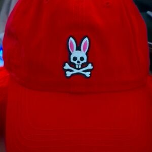 PSYCHO BUNNY NWT RED MEN'S CAP